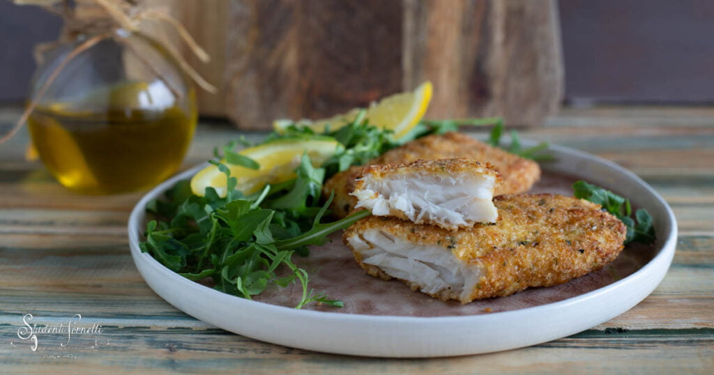 Cotolette di merluzzo al forno o friggitrice ad aria